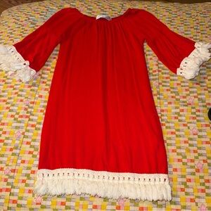 1409 Posh Boutique Toddler Girls Size 2T Red Dress